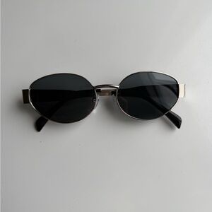 Elegant Black Oval Sunglasses